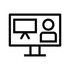 Online Presentation icon vector image. Suitable for mobile apps, web apps and print media.