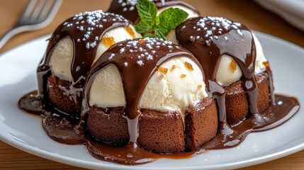Molten Chocolate Cake with Vanilla Ice Cream: A Decadent Dessert Experience