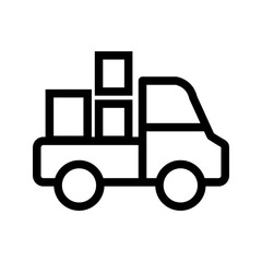 Pickup Truck icon vector image. Suitable for mobile apps, web apps and print media.