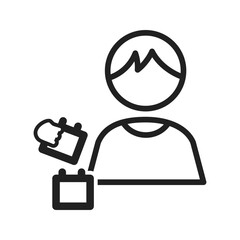 Playing with Blocks icon vector image. Suitable for mobile apps, web apps and print media.