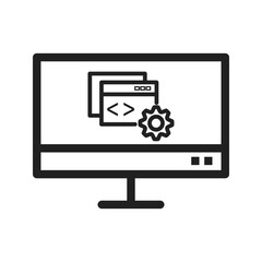 Programming Configuration icon vector image. Suitable for mobile apps, web apps and print media.