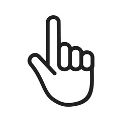 Raised Finger icon vector image. Suitable for mobile apps, web apps and print media.