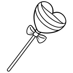 Simple Line Art Heart Candy