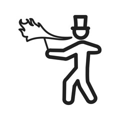 Spitting Fire icon vector image. Suitable for mobile apps, web apps and print media.