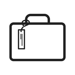 Suitcase icon vector image. Suitable for mobile apps, web apps and print media.