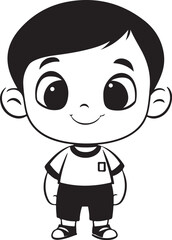 cartoon of a boy