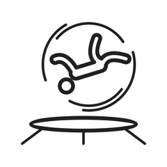 Trampoline Jumping icon vector image. Suitable for mobile apps, web apps and print media.