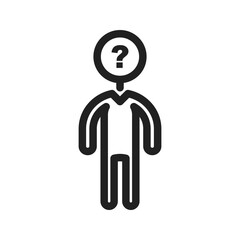 Unrecognizable Man icon vector image. Suitable for mobile apps, web apps and print media.