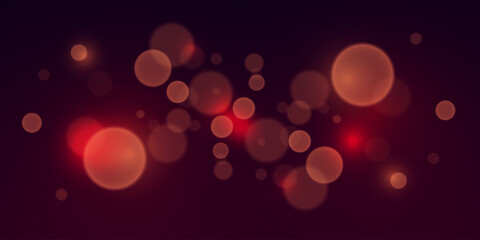 Abstract red lights bokeh and sparks. Vector illustration EPS10