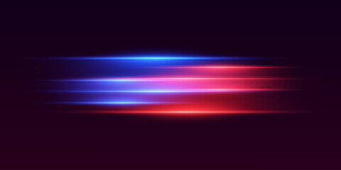 Glowing red and blue lines of light and sparks.
