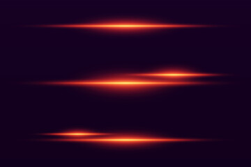 Set of red rays of light. Futuristic effects dynamic line effects.