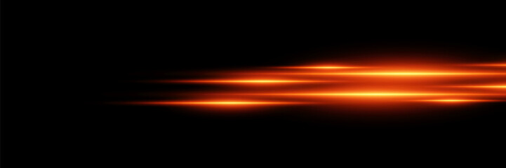Obraz premium Red horizontal light effect. Laser effect of speed and brilliance of sparks.