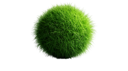 Grass Sphere 3D Render Lush Eco-Friendly Design Element for Nature Themes.