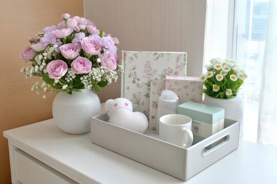 A thank you package for ICU nurse with personalized note and gifts