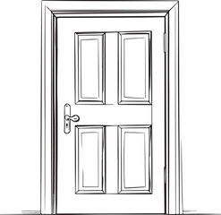 vector illustration of a door
