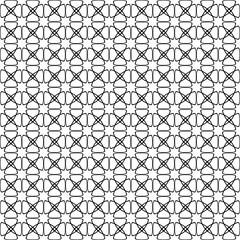 Vector seamless circle and diamond pattern in shape of flowers and circles