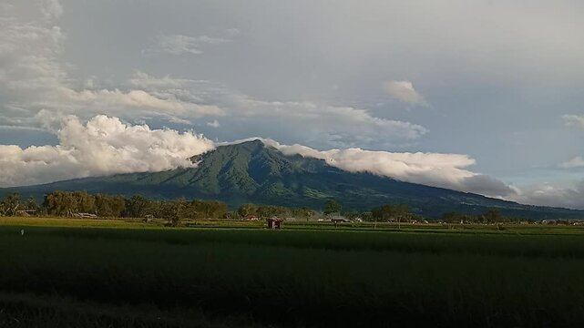 mountain landscape with clouds