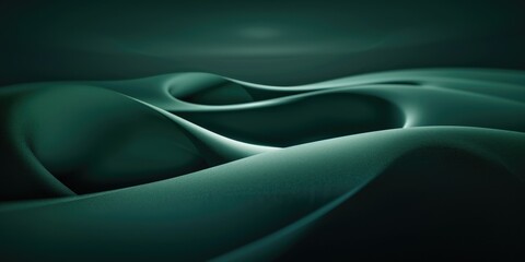 Obraz premium Abstract green color wave flowing express the energetic ripple. Seamless texture of vividness curve swirling convey sense of harmony and wonderful scene perfect for effect and graphic design. AIG51.