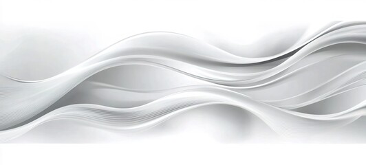 Fototapeta premium A minimalistic flow curve on a white background reveals a sense of elegance and fluidity.