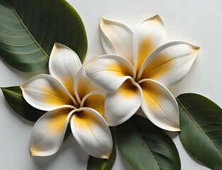 weißer Frangipani