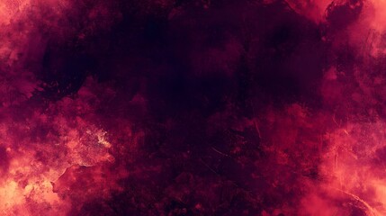 Naklejka premium A dynamic, abstract, crimson and deep red, textured artwork.