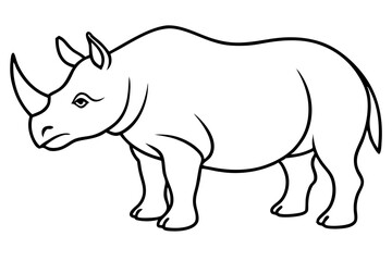 Geometric Rhino Outline