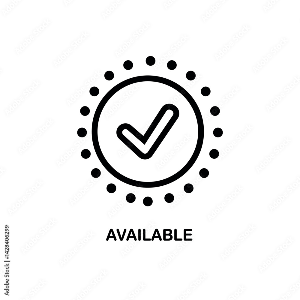 Poster available icon. thin line available icon from artificial intellegence collection. outline vector iso