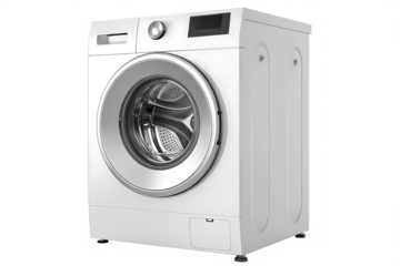 washing machine in white