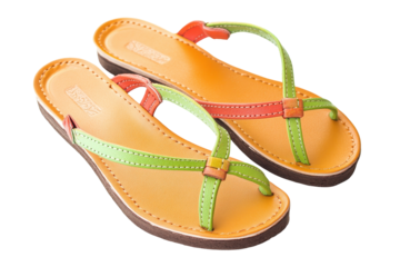 Stylish summer sandals pair image ideal for beachwear branding lookbooks and online store graphics