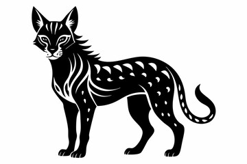 serval sihouette black vector