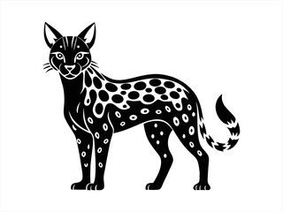 serval sihouette black vector