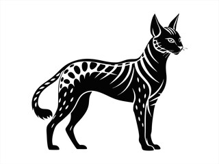 serval sihouette black vector