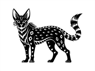 serval sihouette black vector