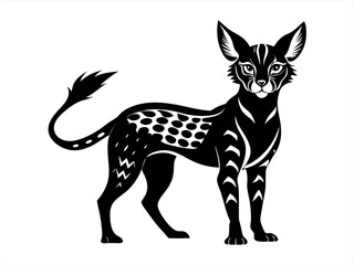 serval sihouette black vector