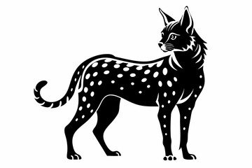 serval sihouette black vector