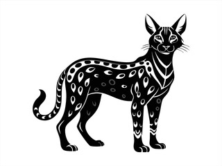 serval sihouette black vector