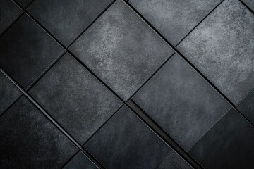 Dark gray square tiles, diagonal pattern