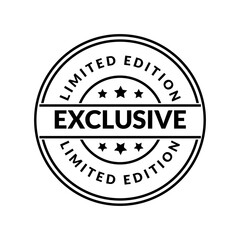 Exclusive limited edition rubber stamp seal vector