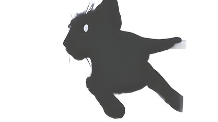 black silhouette of a cat