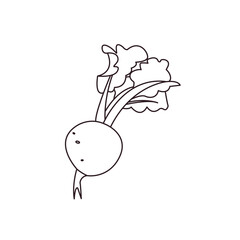 turnip root vegetable vector symbol sign icon emoji illustration