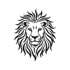 Majestic Lion Head Silhouette Vector
