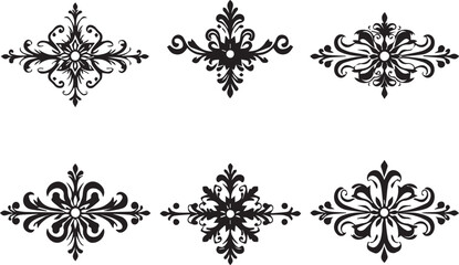 A set of elements, symbols, ornaments, mandalas. Hand drawn vector illustration	