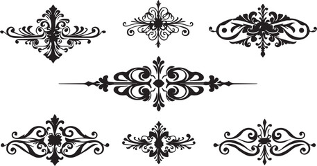 A set of elements, symbols, ornaments, mandalas. Hand drawn vector illustration	