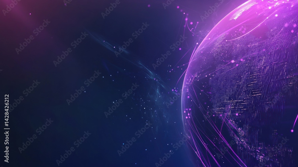 Poster global network: a digital world map visualization