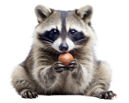 Raccoon Holding a Nut