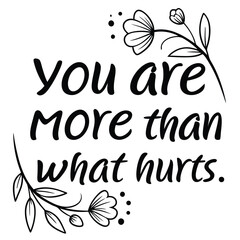 Obraz premium Gentle reminder transcends pain fostering emotional strength inner calm mental wellness with a simple reflective design