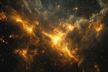 Naklejka premium Exploring the vibrant colors of a distant nebula in deep space