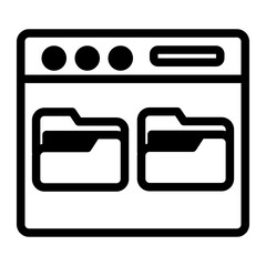 This is a File Explorer icon from the Organization icon collection with Mixed style