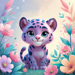 Fototapeta premium Pinker Baby Leopard