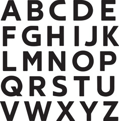 Complete Uppercase Alphabet - Vector Typography